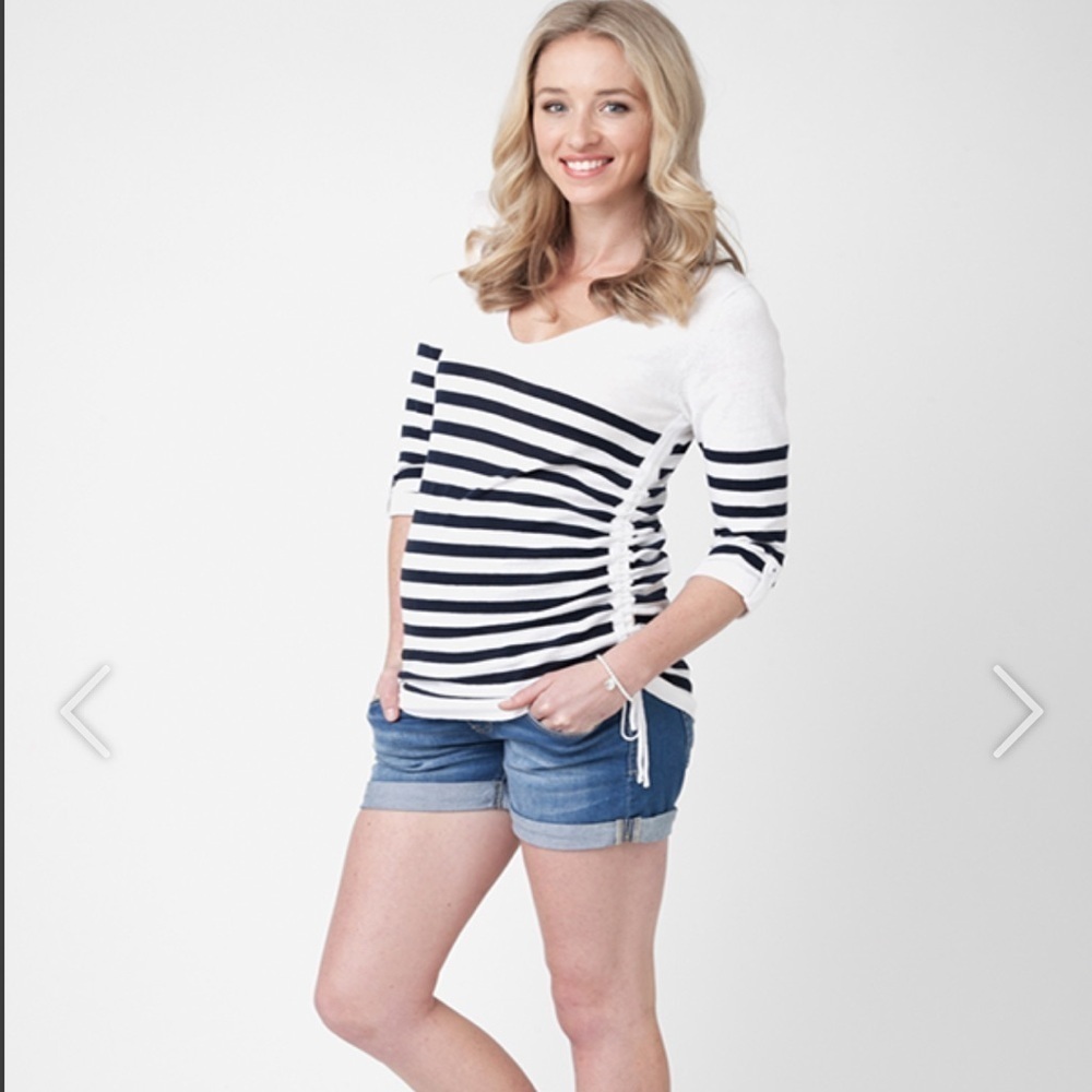 Ripe Maternity Knit Sweater Striped Size Large